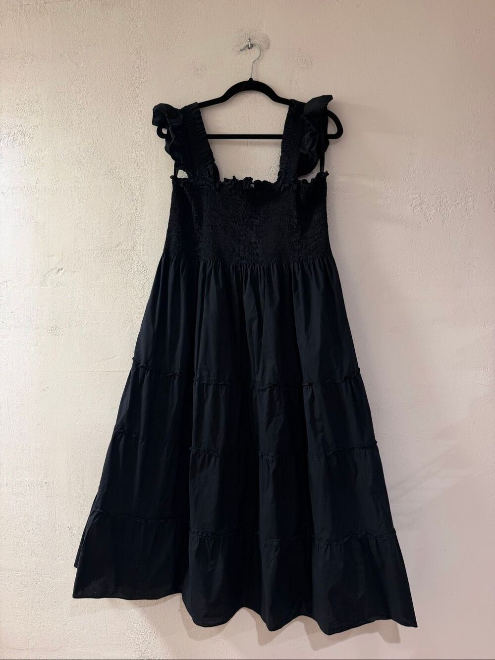 Hill House Home Ellie Nap Cotton Midi Dress in Black XL - Picture 2 of 7